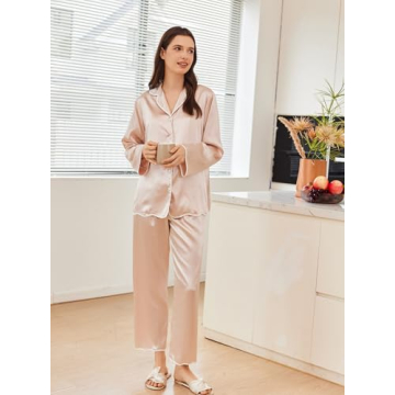 Ekouaer Silk Pajamas Set for Elegant Women Comfort