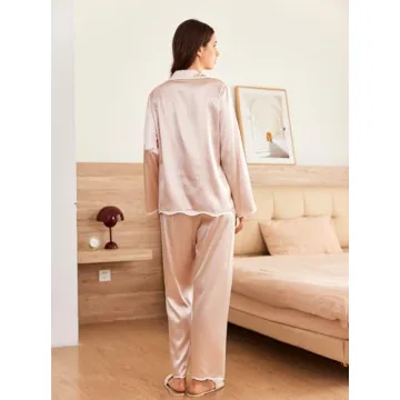 Ekouaer Silk Pajamas Set for Elegant Women Comfort