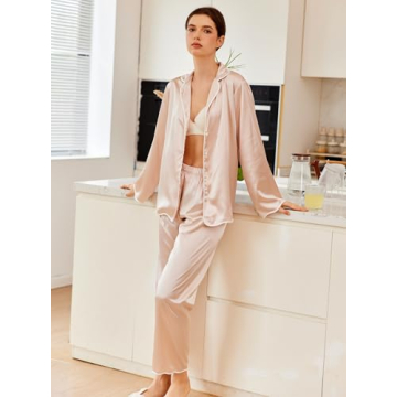 Ekouaer Silk Pajamas Set for Elegant Women Comfort