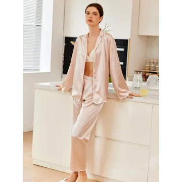 Ekouaer Silk Pajamas Set for Elegant Women Comfort