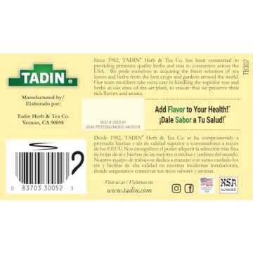 Tadin Pineapple Tea Blend - Herbal Tea Bags for Hot and Iced Enjoyment, 24 Bags