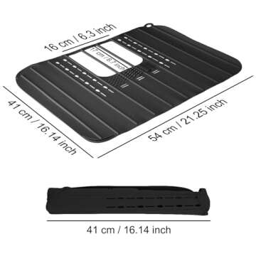 Ranphykx Sink Foldable Cover for Counter Space - Makeup Brush Cleaning Mat - Bathroom Makeup Tools O...