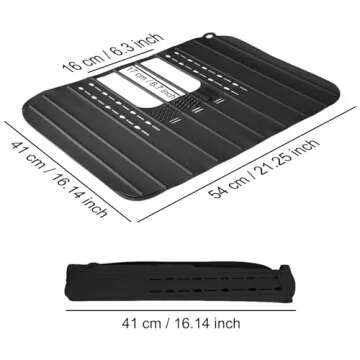 Ranphykx Sink Foldable Cover for Counter Space - Makeup Brush Cleaning Mat - Bathroom Makeup Tools O...