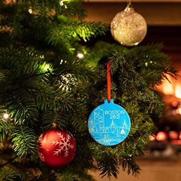Running Ceramic Ornament | Boston 26.2 Christmas Ornament