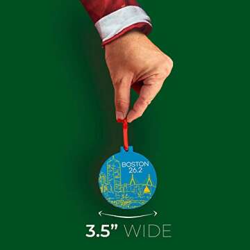 Running Ceramic Ornament | Boston 26.2 Christmas Ornament