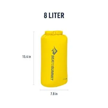 Sea to Summit Lightweight Dry Bag, Multi-Purpose Dry Storage, 8 Liter, Sulphur Yellow