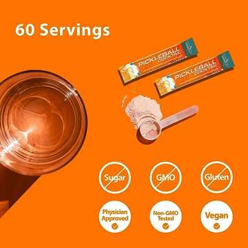 Jigsaw Health Pickleball Cocktail (60 Servings Packets, Orange)