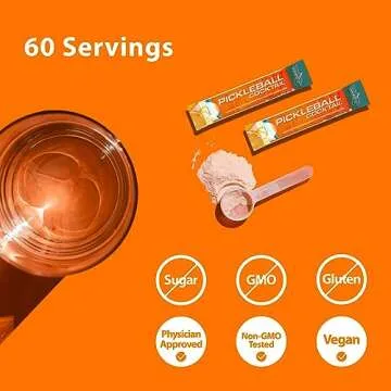 Jigsaw Health Pickleball Cocktail (60 Servings Packets, Orange)