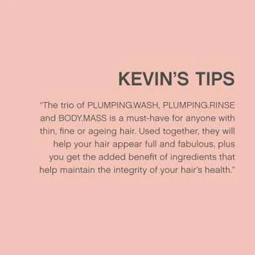 KEVIN.MURPHY PLUMPING.WASH & RINSE - Densifying Shampoo for Thinning Hair - Thickening Hair Conditioner - For Fine, Thin & Ageing Hair - 250 mL / 8.4 fl oz - 2 Pack