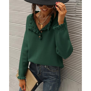 BTFBM Women's Sweater Stylish Knitted Pullover Tops