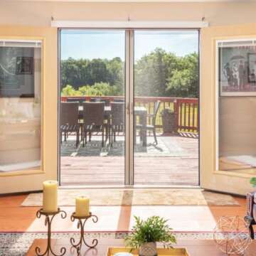 Brisa White Retractable Screen Door - Durable & Stylish