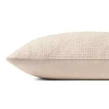 Loloi Harvey Pillow, 12'' x 27'' Cover w/Down, Ivory