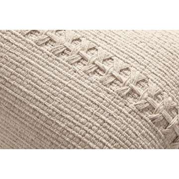 Loloi Harvey Pillow, 12'' x 27'' Cover w/Down, Ivory