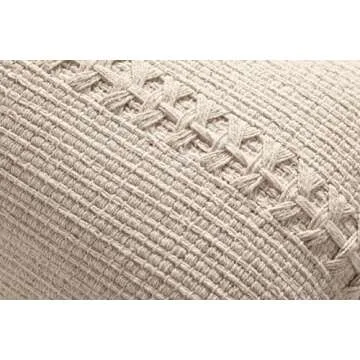 Loloi Harvey Pillow, 12'' x 27'' Cover w/Down, Ivory