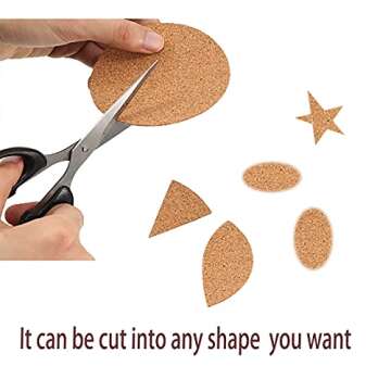 YYaaloa 24Pcs Self-Adhesive Mini Backing Cork Coasters Tiles Sheets Round 4" for DIY Coasters and DIY Crafts Cork Board, Cork Tiles, Cork Mat (Round 24pcs)