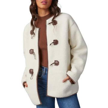 Dokotoo Womens Sherpa Coats Trendy 2024 Fall Long Sleeve Fleece Jacket Women Oversized Fashion Faux ...