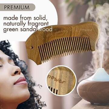 Cocoa & Cali Wooden Labor Comb | Premium Wood Birthing Comb Engraved with Birth Affirmation - Hospital Bag Birth Comb for Labor Pain (Original)