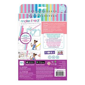 Make It Real - Fashion Design Sketchbook: Blooming Vibes - Fashion Sketchbook for Girls - Kids Fashi...