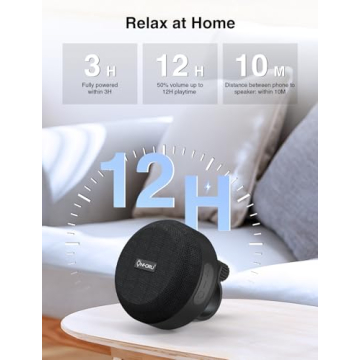 Onforu Outdoor Waterproof Bluetooth Bike Speaker, Wireless Portable Mini Travel Bike Speakers, Integrated Design Bicycle Speaker with Loud Sound for Riding, Sports, 12H Playtime & IP44 Waterproof