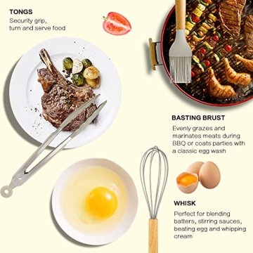 Kinfayv Silicone Utensils Set 21PCS BPA Free Kitchen Tools