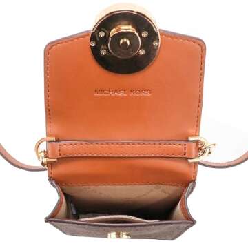Michael Kors Carmen Small Logo Smartphone Crossbody Bag Brown