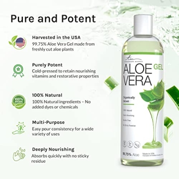 Organic Cold Pressed Aloe Vera Gel for Skin & Hair Care