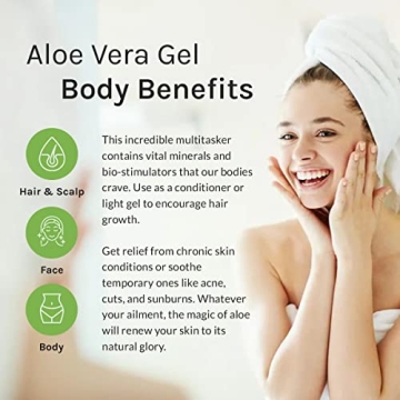 Organic Cold Pressed Aloe Vera Gel for Skin & Hair Care