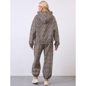 Stylish Eutten Leopard Print Sweatsuit for Women