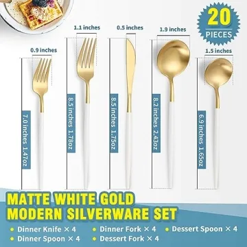 Luxury 20-Piece Lemeya Silverware Set for 4
