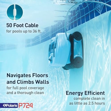 Polaris P724 Robotic Pool Cleaner Lightweight Efficient
