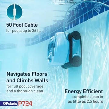 Polaris P724 Robotic Pool Cleaner Lightweight Efficient