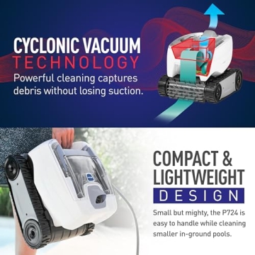 Polaris P724 Robotic Pool Cleaner Lightweight Efficient