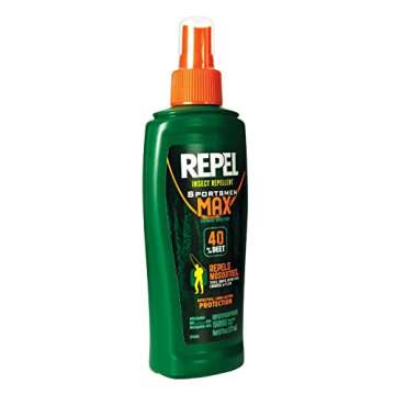 Repel Insect Repellent Sportsman Max Formula Spray Pump 40% DEET, Repels Mosquitoes, Ticks and Gnats, Effective Long-Lasting Protection, 40% DEET (Pump Spray) 6 fl Ounce