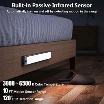 Energy Efficient Under Cabinet Lights with Motion Sensor