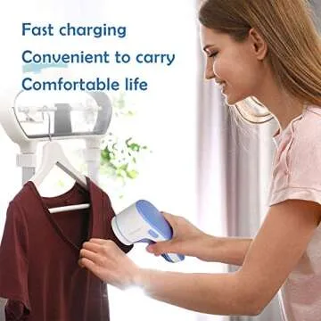 DB DEGBIT Upgrade Rechargeable Lint Remover & Fabric Shaver, 3-Leaf Stainless Steel Blades Effective Lint Shaver, Portable Pill Fuzz Remover for Fabric, Clothes, Furniture, Pet Hair, Blanket