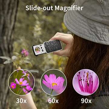 JARLINK Jewelers Loupe 30X 60X 90X Dual Pack Magnifier