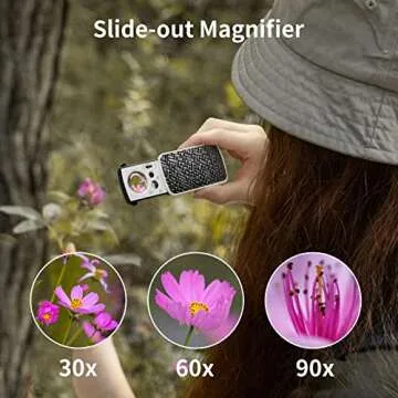 JARLINK Jewelers Loupe 30X 60X 90X Dual Pack Magnifier