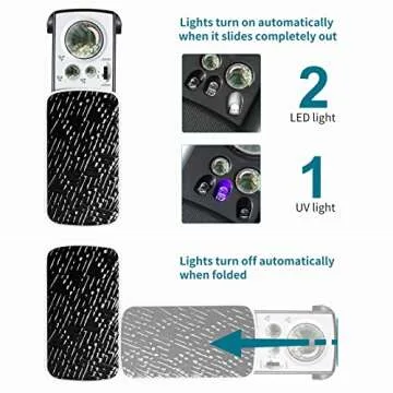 JARLINK Jewelers Loupe 30X 60X 90X Dual Pack Magnifier