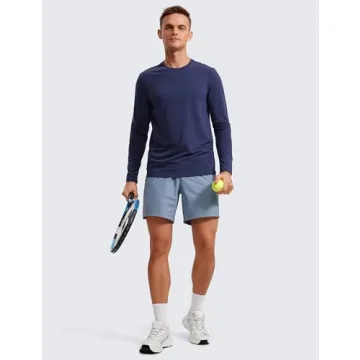 CRZ YOGA Mens Long Sleeve Moisture Wicking Shirt