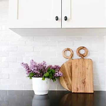 Elegant Food Cutting Board with Handle for Kitchen Use