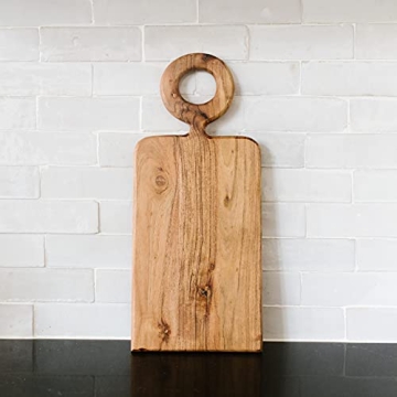 Elegant Food Cutting Board with Handle for Kitchen Use