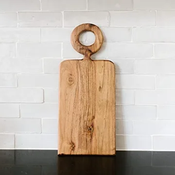 Elegant Food Cutting Board with Handle for Kitchen Use