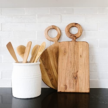 Elegant Food Cutting Board with Handle for Kitchen Use