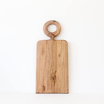 Elegant Food Cutting Board with Handle for Kitchen Use