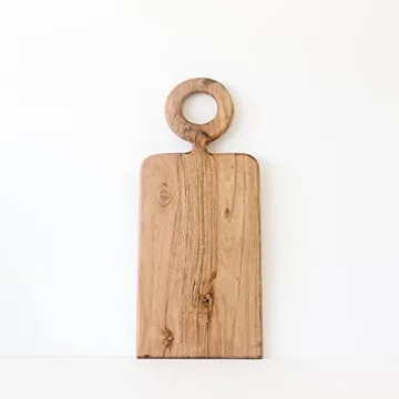 Elegant Food Cutting Board with Handle for Kitchen Use