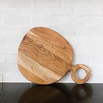 Elegant Food Cutting Board with Handle for Kitchen Use
