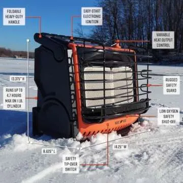 Heat Hog 18,000 BTU Indoor/Outdoor Portable Propane Heater for Garage, Camping, Hunting, Outdoor Sports, Fishing, Boating or RVs