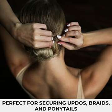 ForPro Professional Collection Hair Pins (320-Count Approx), Brown, 3" L, Ball-Tipped, Crimped, Non-Damaging, 1 Lb.