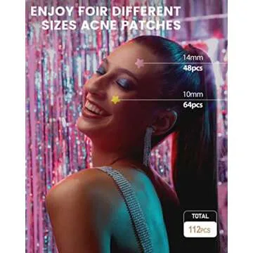 Jefusst Star-Shaped Acne Pimple Patch - 112 Counts - Natural Formula