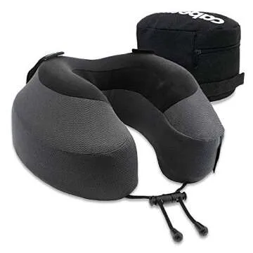 Cabeau Evolution S3 Travel Pillow - Dr Recommended Neck Pillow for Travel - Memory Foam Airplane Pillow - Neck Pillow with Attachment Straps Support for Car, Home, and Office, Set of 2 Grey and Navy